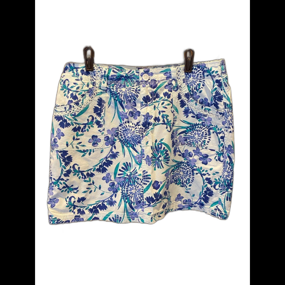 Women’s Summer Blue White‎ Casual Comfortable Sporty Skort Skirt Shorts